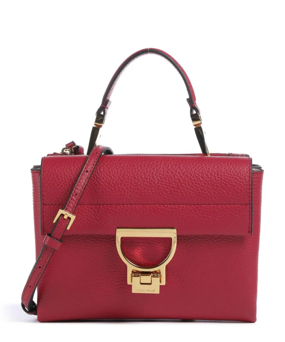 Arlettis Umhängetasche genarbtes Leder rot