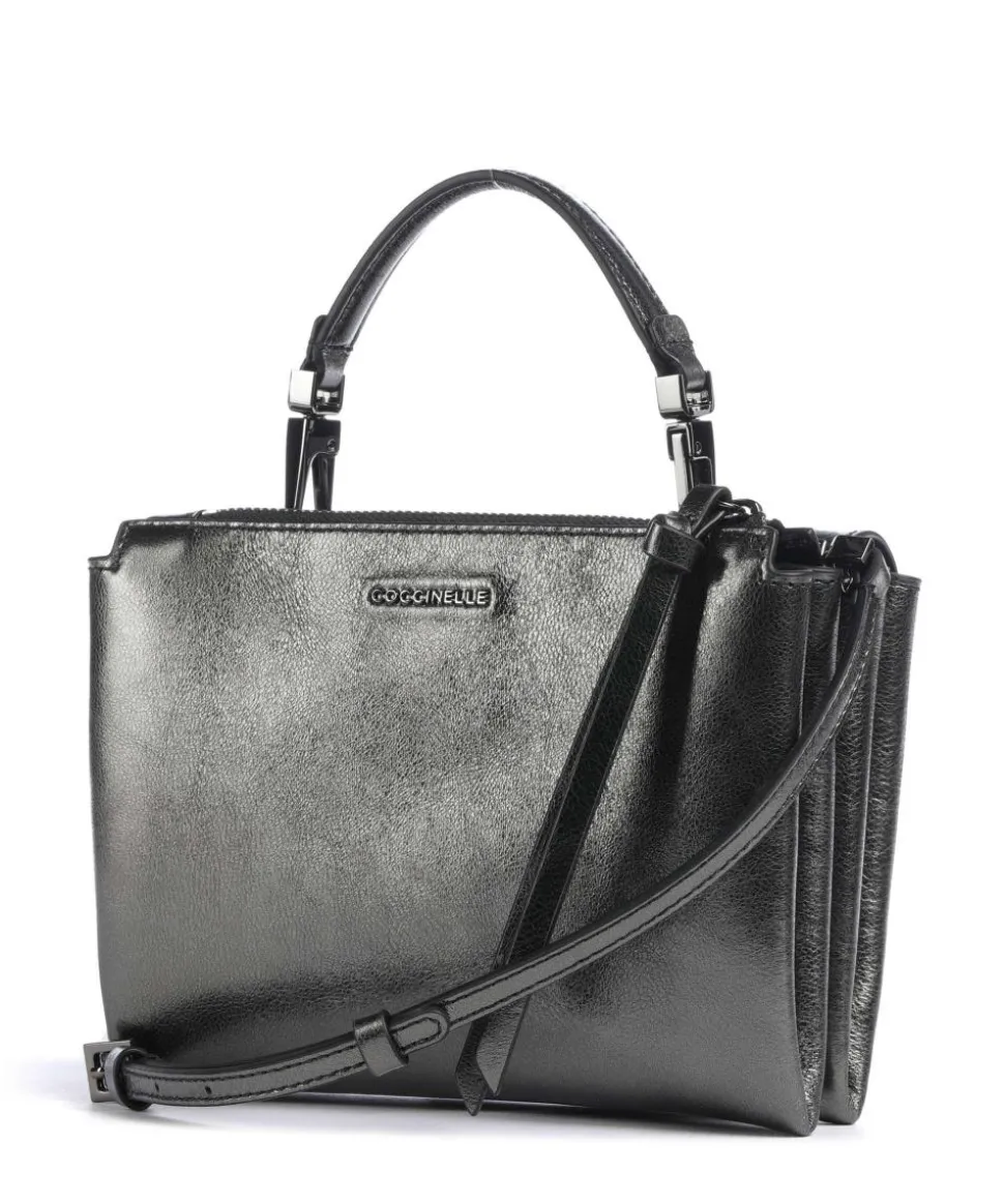 Arlettis Umhängetasche genarbtes Leder anthrazit