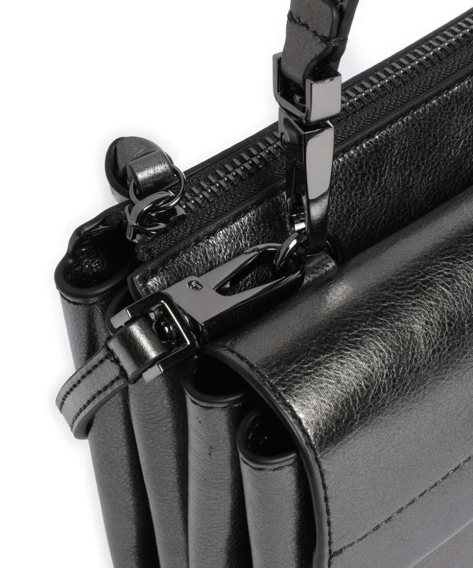 Arlettis Umhängetasche genarbtes Leder anthrazit