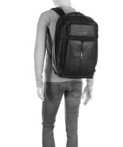 Arne Reiserucksack genarbtes Rindsleder schwarz