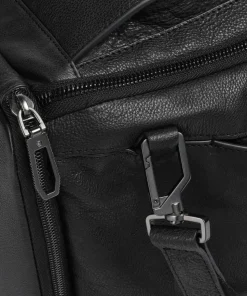 Arne Reiserucksack genarbtes Rindsleder schwarz