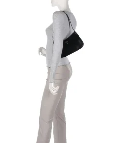 Arnela Schultertasche Lederimitat schwarz