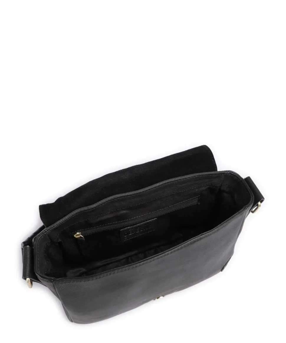 Art Gallery Handtasche genarbtes Rindsleder schwarz