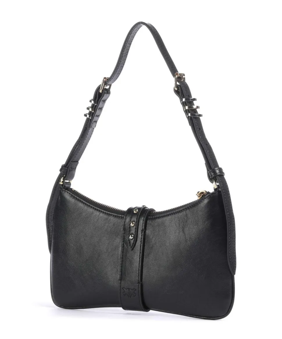 Arthemis Mini Schultertasche fein genarbtes Kalbsleder schwarz