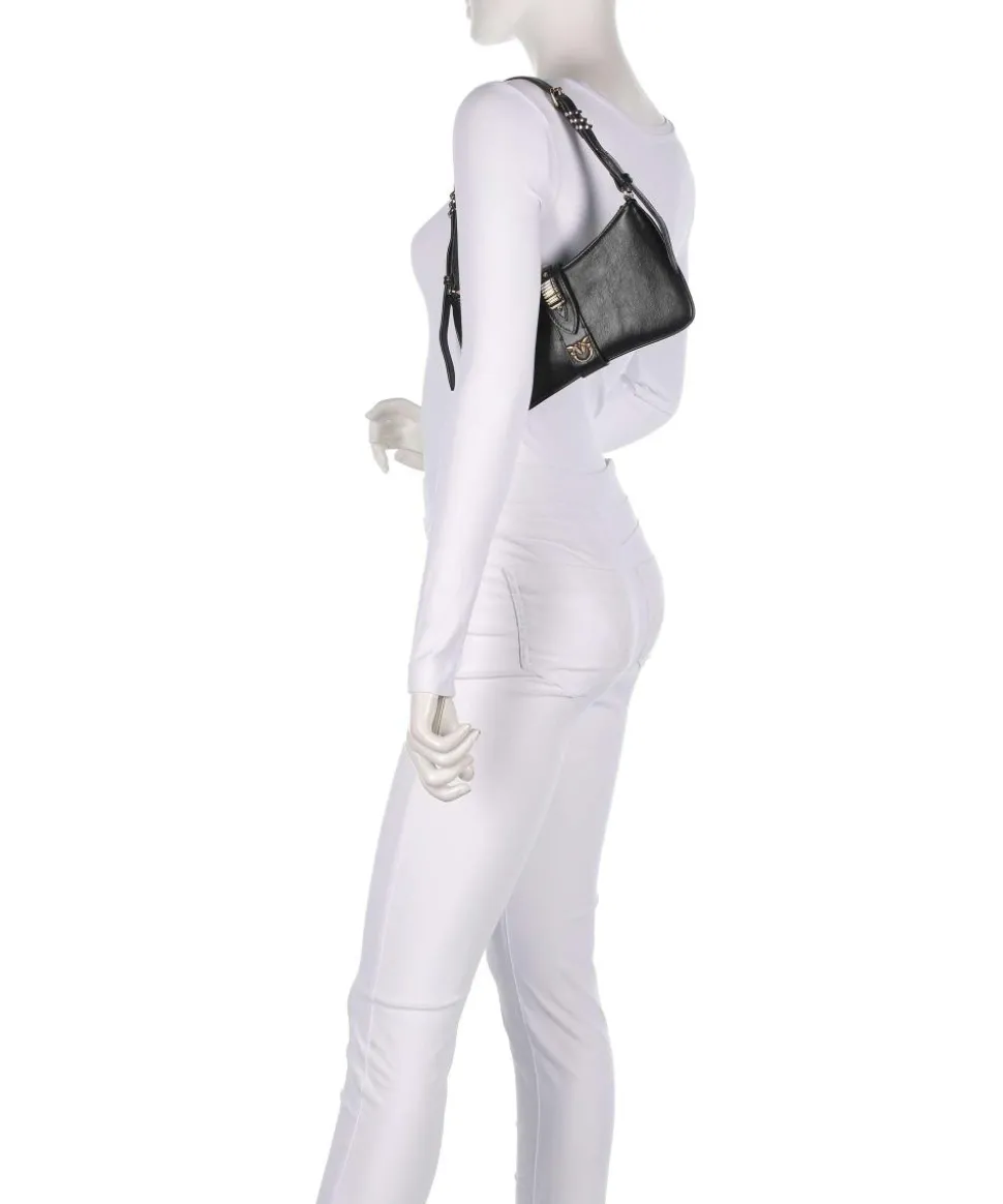 Arthemis Mini Schultertasche fein genarbtes Kalbsleder schwarz