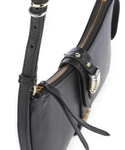 Arthemis Mini Schultertasche fein genarbtes Kalbsleder schwarz