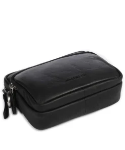 Aruba 1 Umhängetasche fein genarbtes Leder schwarz