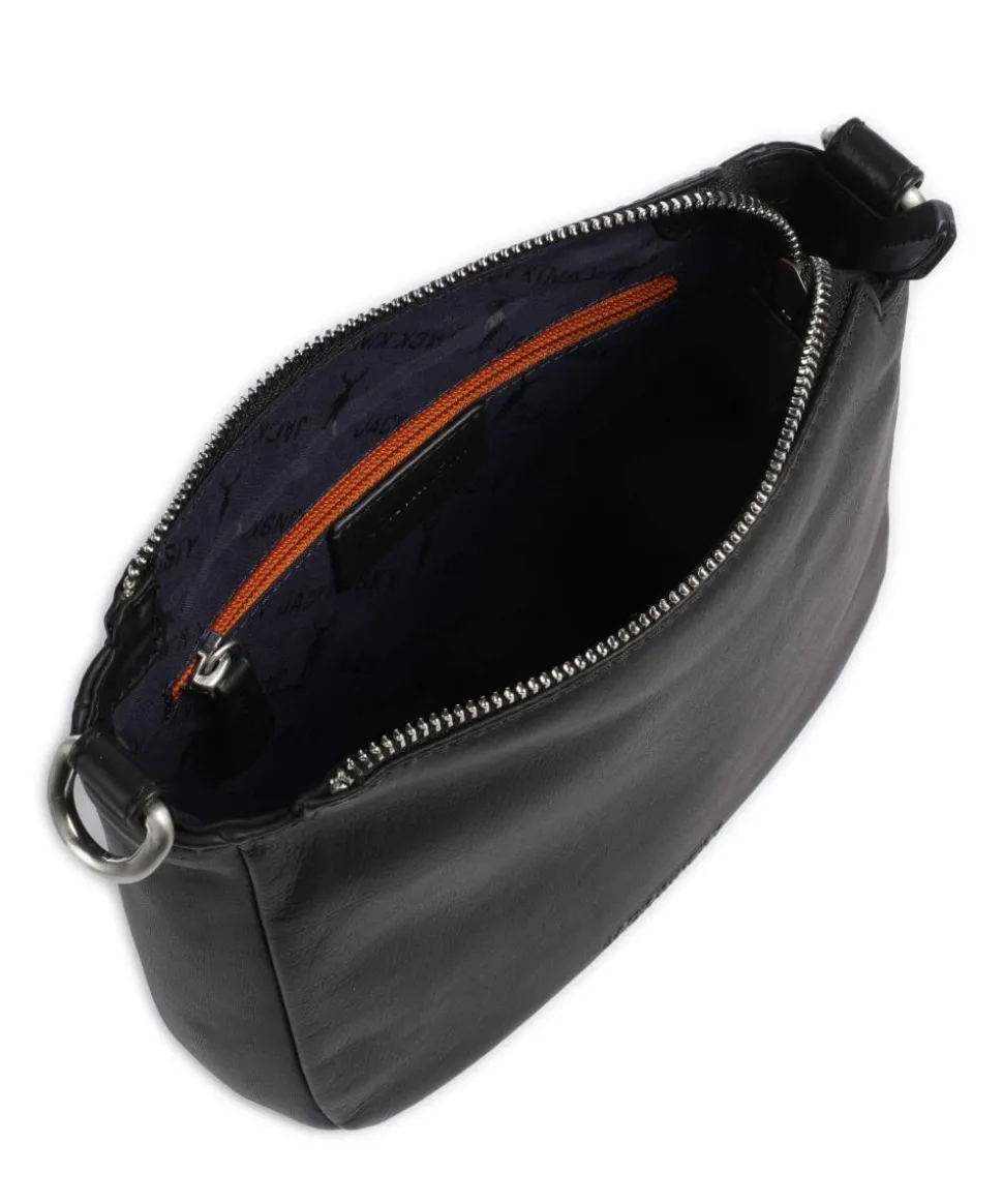 Aruba 3 Umhängetasche fein genarbtes Leder schwarz