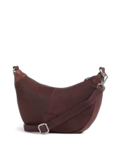 Aruba 2 Umhängetasche fein genarbtes Leder dunkelbraun