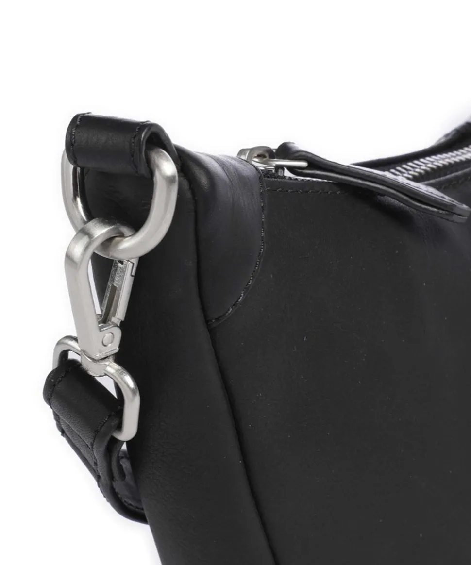 Aruba 2 Umhängetasche fein genarbtes Leder schwarz