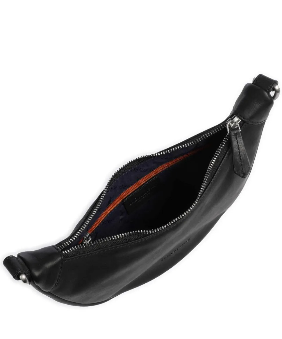 Aruba 2 Umhängetasche fein genarbtes Leder schwarz