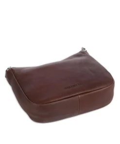 Aruba 3 Umhängetasche fein genarbtes Leder dunkelbraun