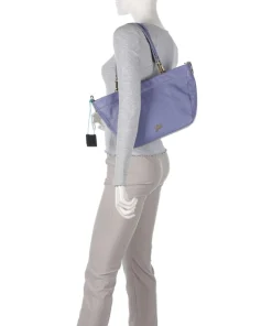 Aruba Vale Schultertasche genarbtes Kalbsleder violett