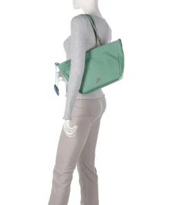 Aruba Vale Schultertasche genarbtes Kalbsleder grün