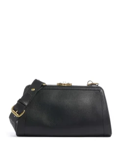 Ascot Frame Aniline Umhängetasche genarbtes Rindsleder schwarz