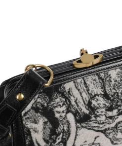 Ascot Frame Venus Wool Jacquard Umhängetasche Textil natur/schwarz