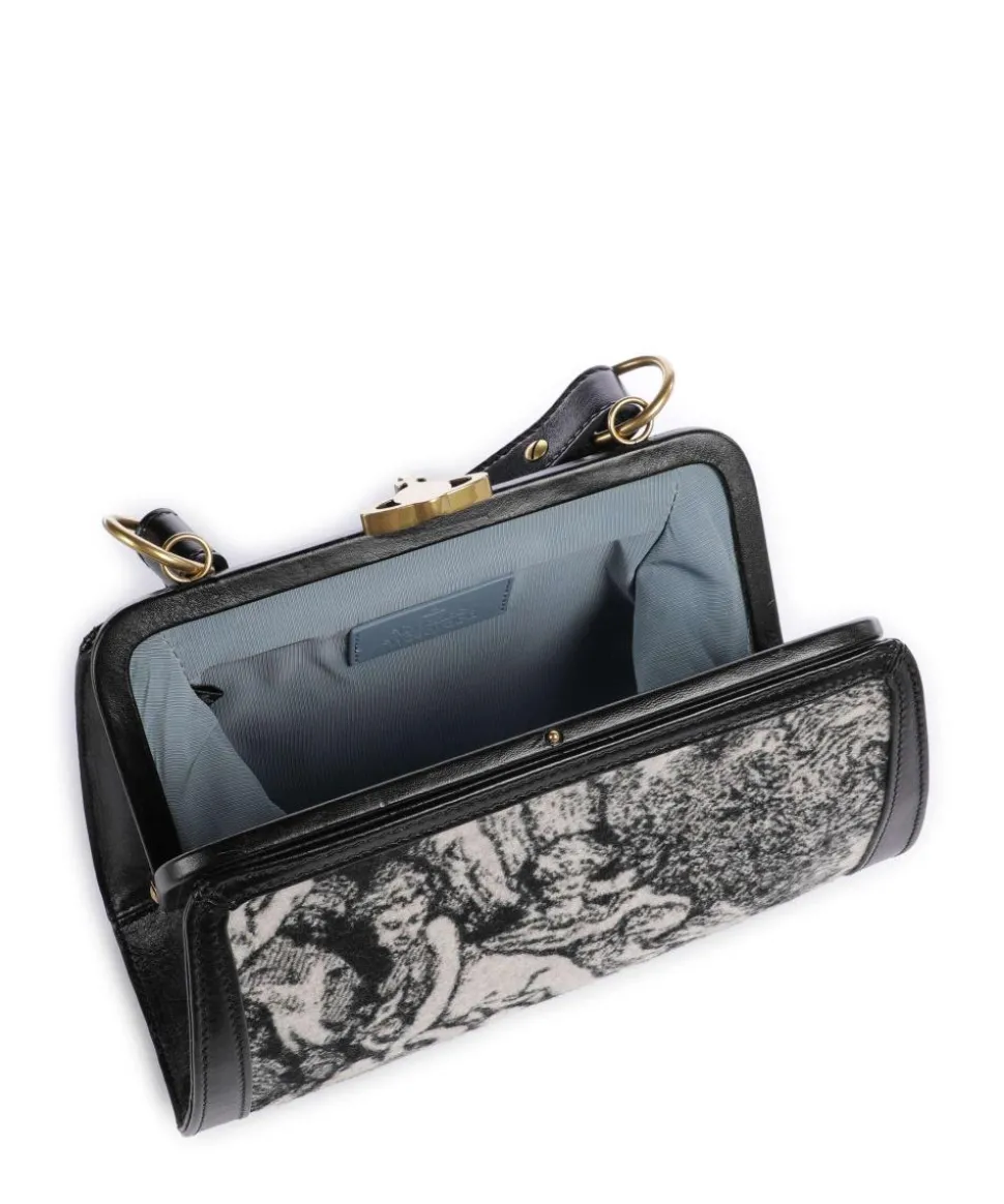 Ascot Frame Venus Wool Jacquard Umhängetasche Textil natur/schwarz