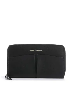 Ashley RFID Geldbörse fein genarbtes Rindsleder schwarz