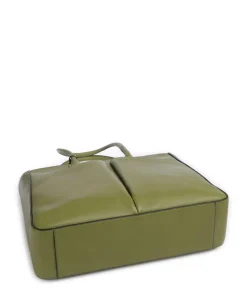 Ashley Shopper 15″ fein genarbtes Rindsleder olivgrün