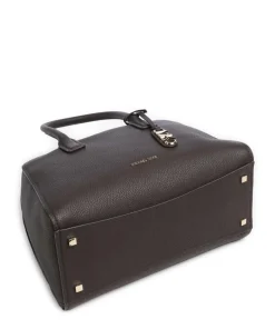 Ashton Medium Handtasche genarbtes Rindsleder dunkelbraun