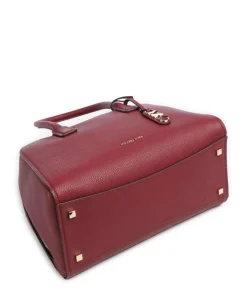 Ashton Medium Handtasche genarbtes Rindsleder wein