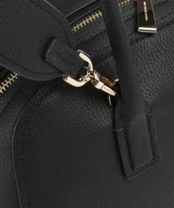 Ashton Medium Handtasche genarbtes Rindsleder schwarz