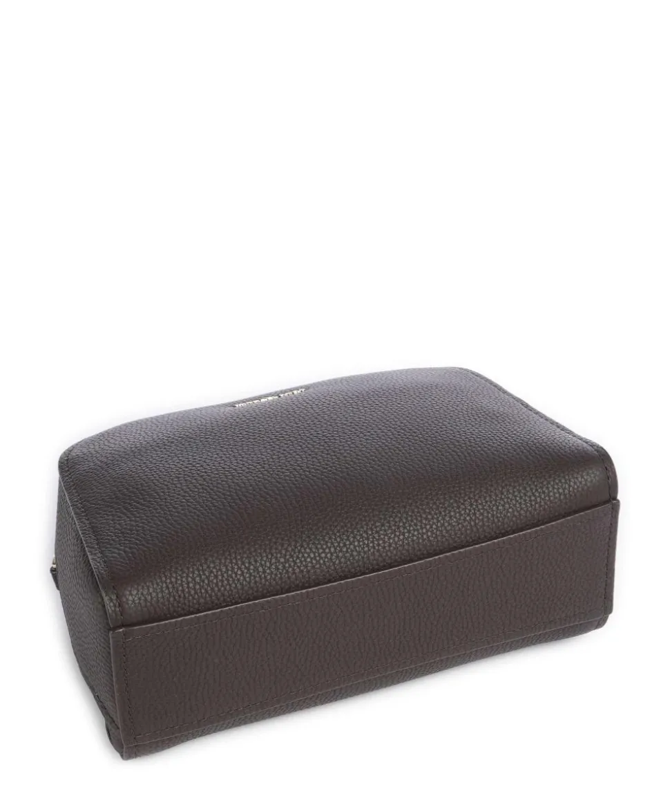 Ashton Small Umhängetasche genarbtes Rindsleder dunkelbraun