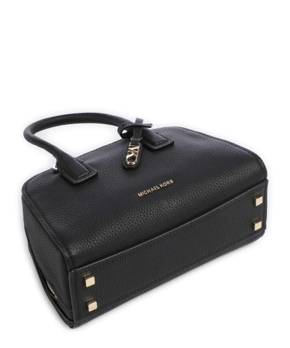 Ashton Umhängetasche genarbtes Rindsleder schwarz