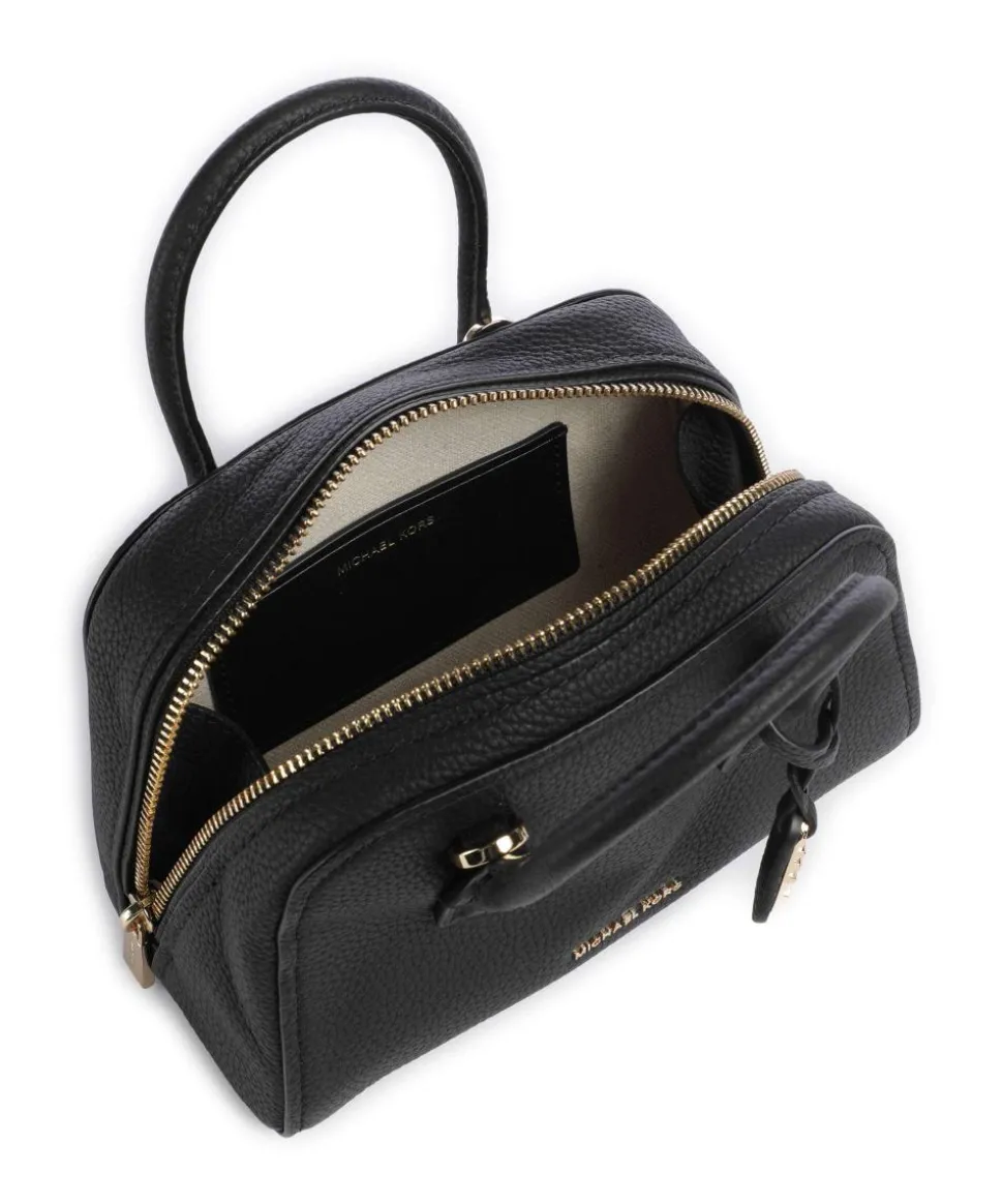 Ashton Umhängetasche genarbtes Rindsleder schwarz