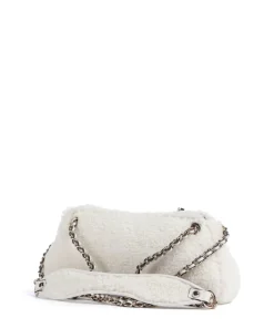 Aslia Shearling Schultertasche Kunstfell weiß