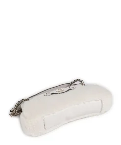 Aslia Shearling Schultertasche Kunstfell weiß