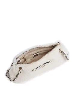 Aslia Shearling Schultertasche Kunstfell weiß