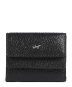 Asti Geldbörse genarbtes Leder schwarz