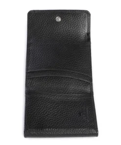 Asti Geldbörse genarbtes Leder schwarz
