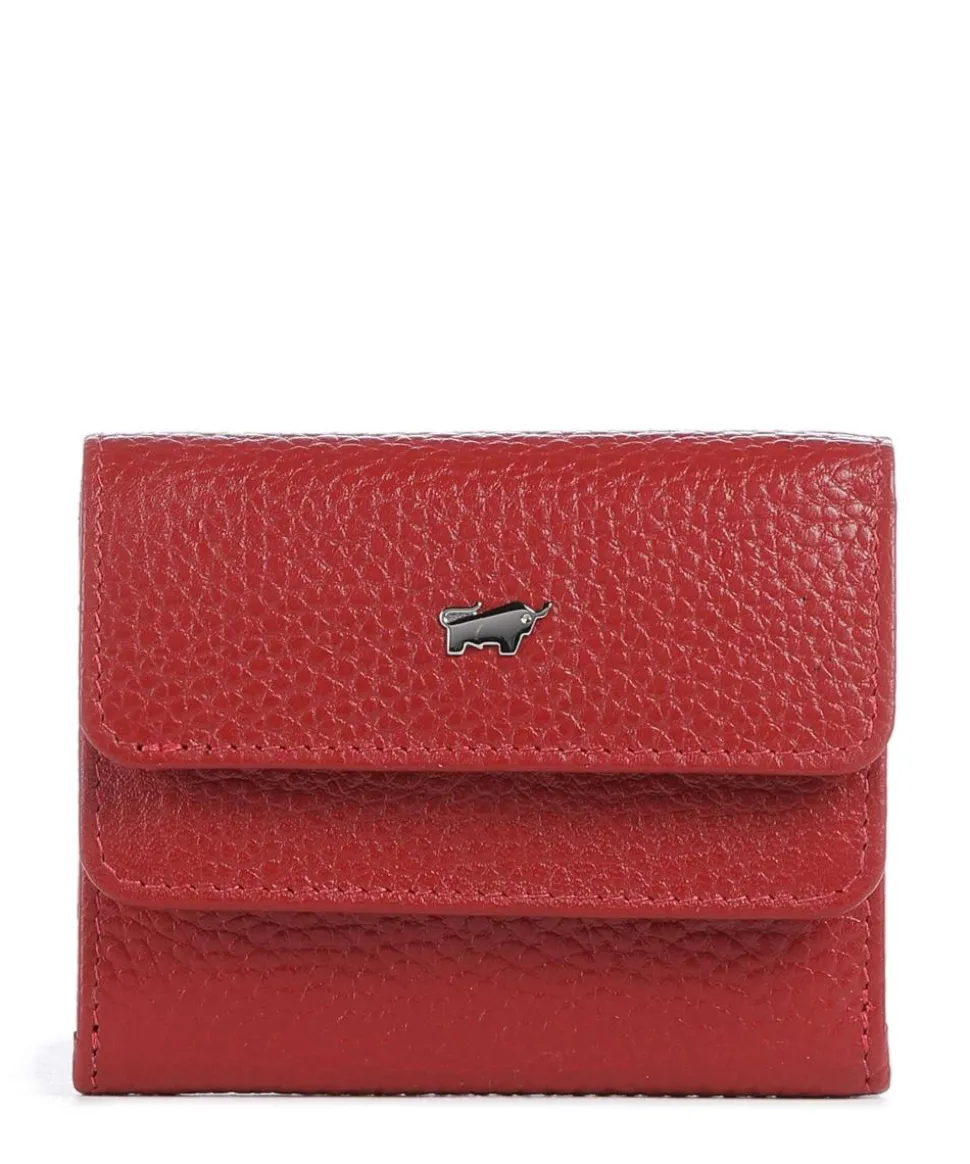 Asti Geldbörse genarbtes Leder rot