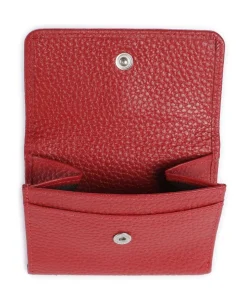 Asti Geldbörse genarbtes Leder rot