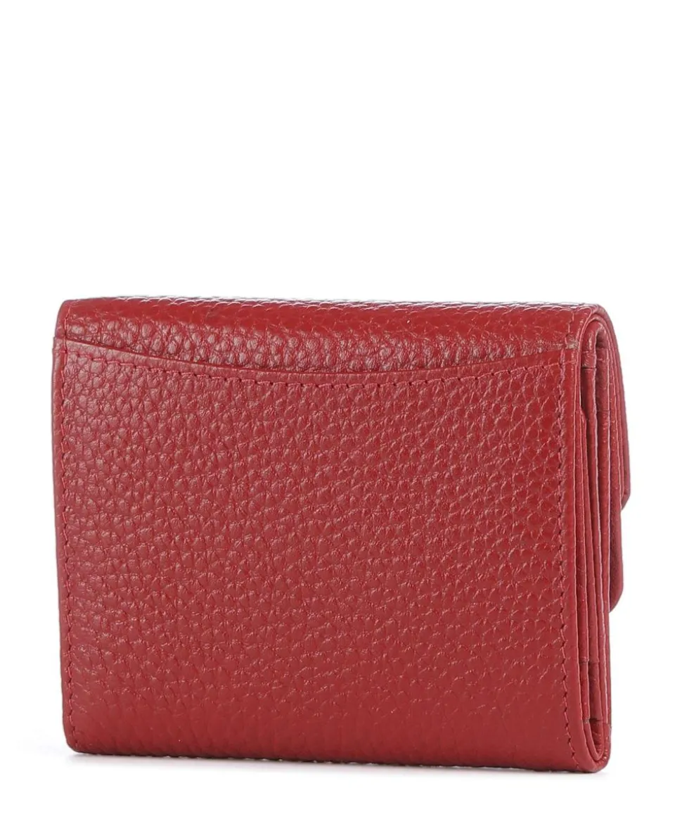 Asti Geldbörse genarbtes Leder rot