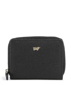 Asti Geldbörse genarbtes Leder schwarz