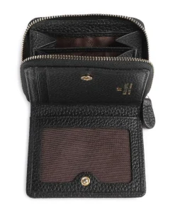 Asti Geldbörse genarbtes Leder schwarz