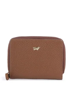 Asti Geldbörse genarbtes Leder braun