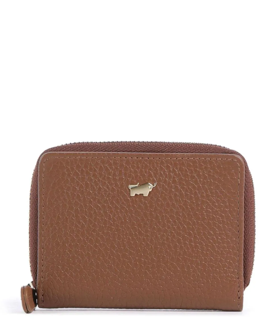 Asti Geldbörse genarbtes Leder braun