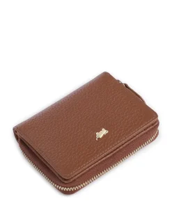 Asti Geldbörse genarbtes Leder braun