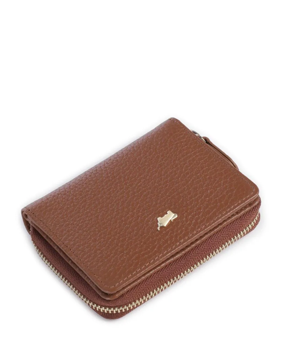 Asti Geldbörse genarbtes Leder braun