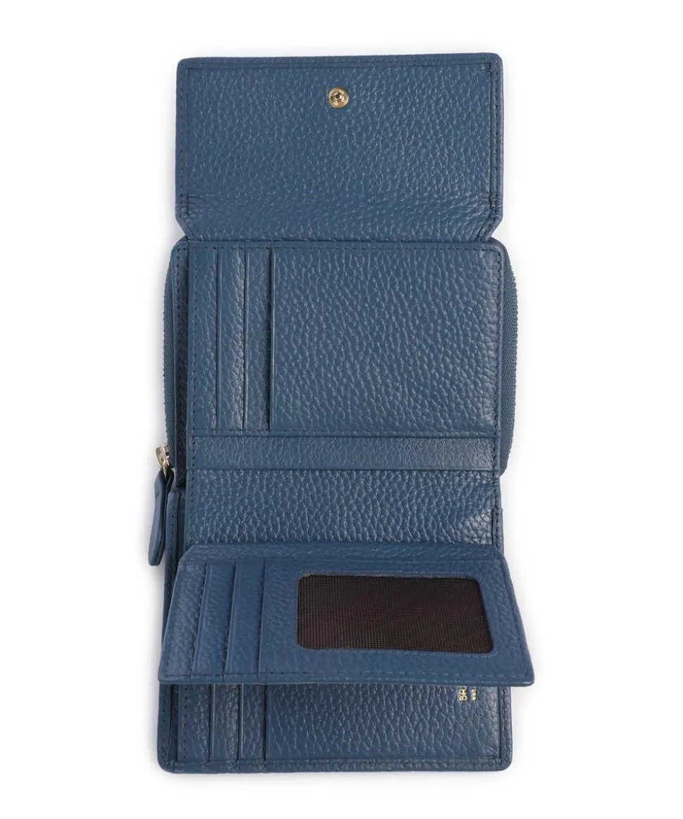 Asti Geldbörse genarbtes Rindsleder blaugrau