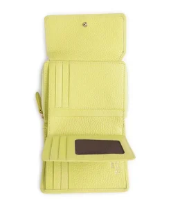 Asti Geldbörse genarbtes Rindsleder gelbgrün