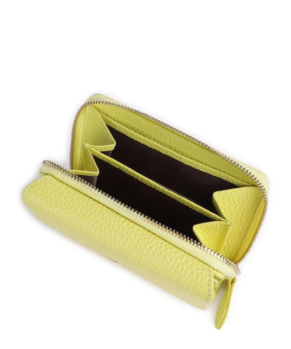 Asti Geldbörse genarbtes Rindsleder gelbgrün