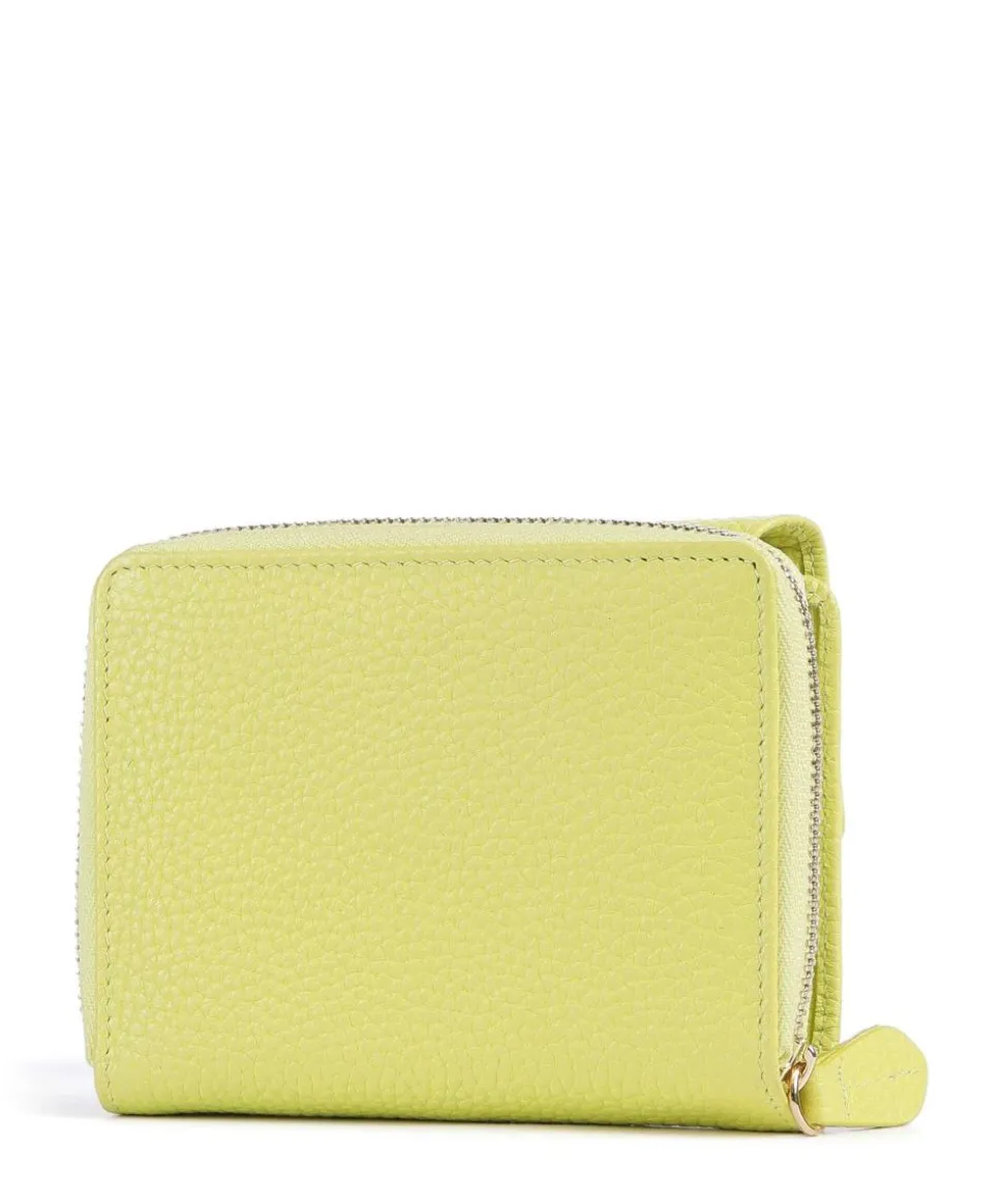 Asti Geldbörse genarbtes Rindsleder gelbgrün