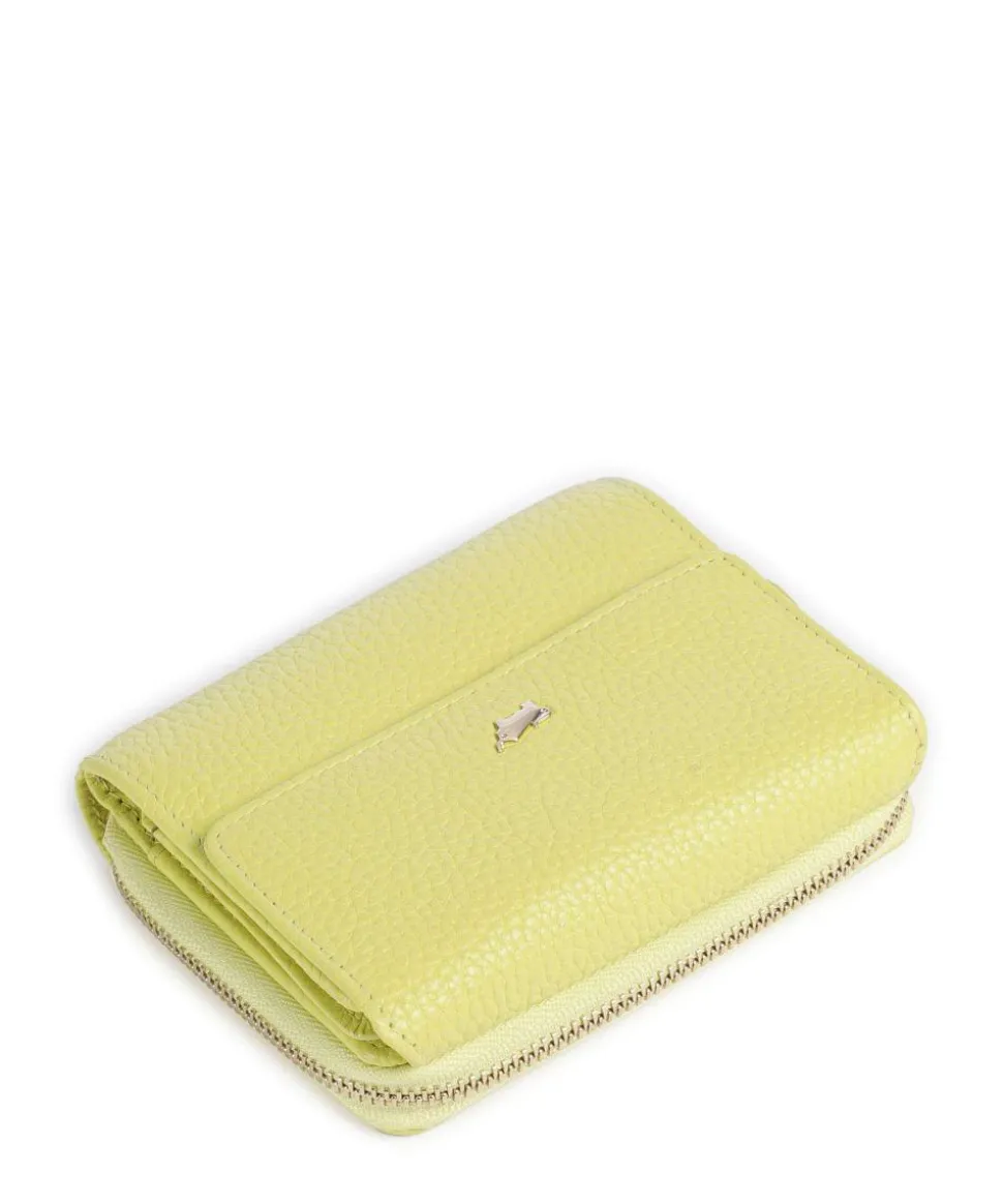 Asti Geldbörse genarbtes Rindsleder gelbgrün