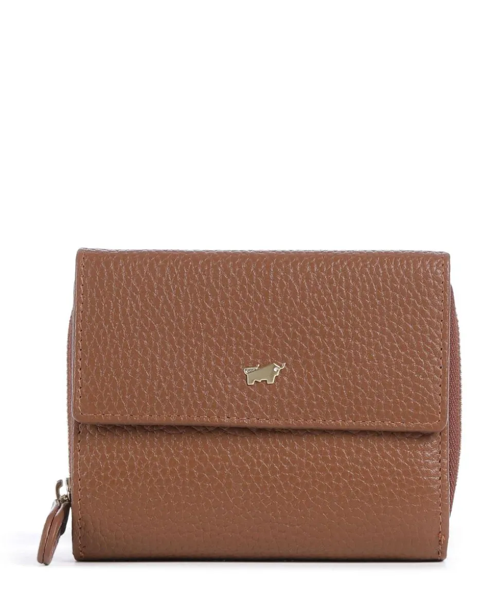 Asti Geldbörse genarbtes Rindsleder braun