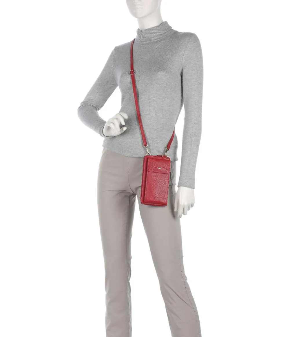 Asti Handytasche genarbtes Rindsleder rot